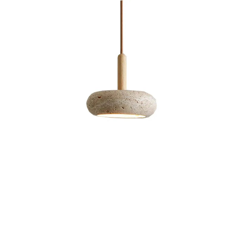 Luminária Pendente Nordic Wabi-Sabi em Travertino
