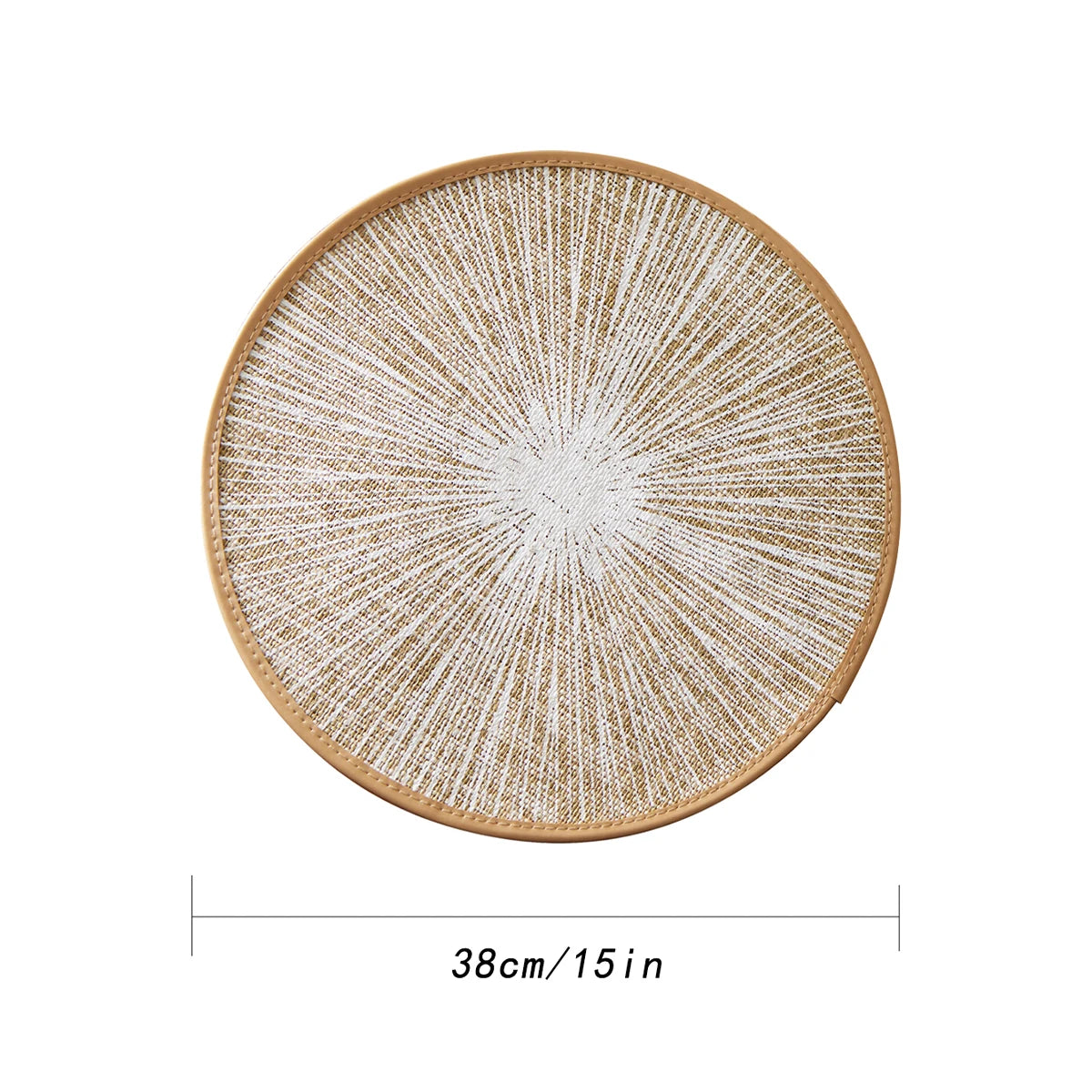 Jogo Americano Redondo em Juta Macramê Boho
